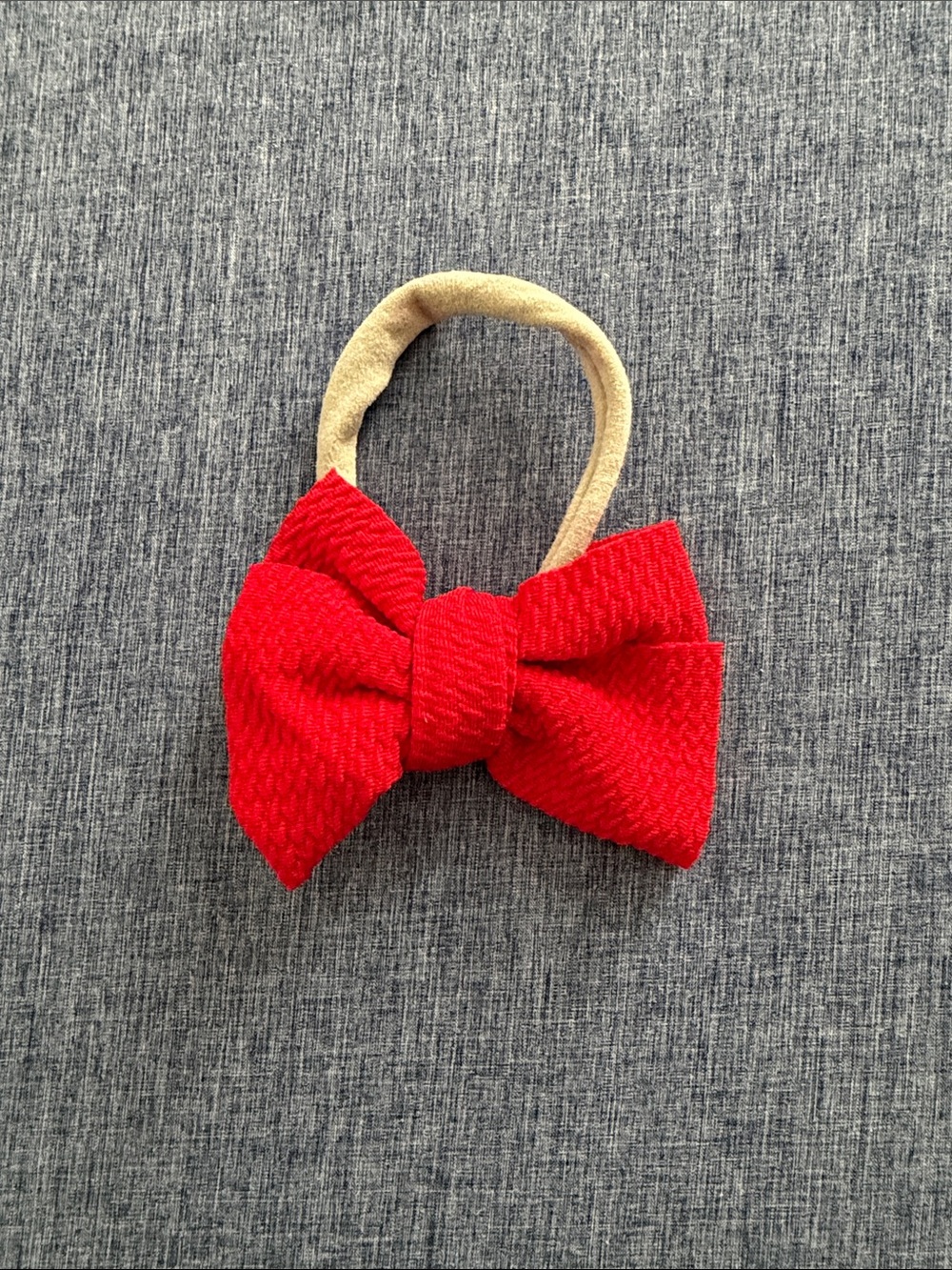 Red Bow Elastic Headband for Kids